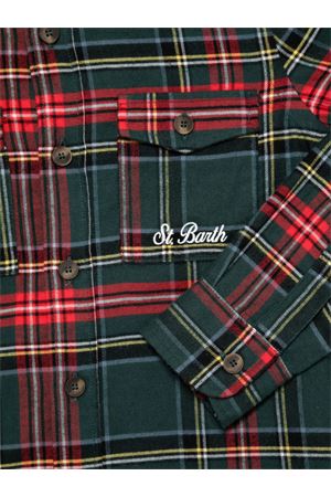 Green Ski Snoopy Tartan shirt SAINT BARTH KIDS | SEI00201426G